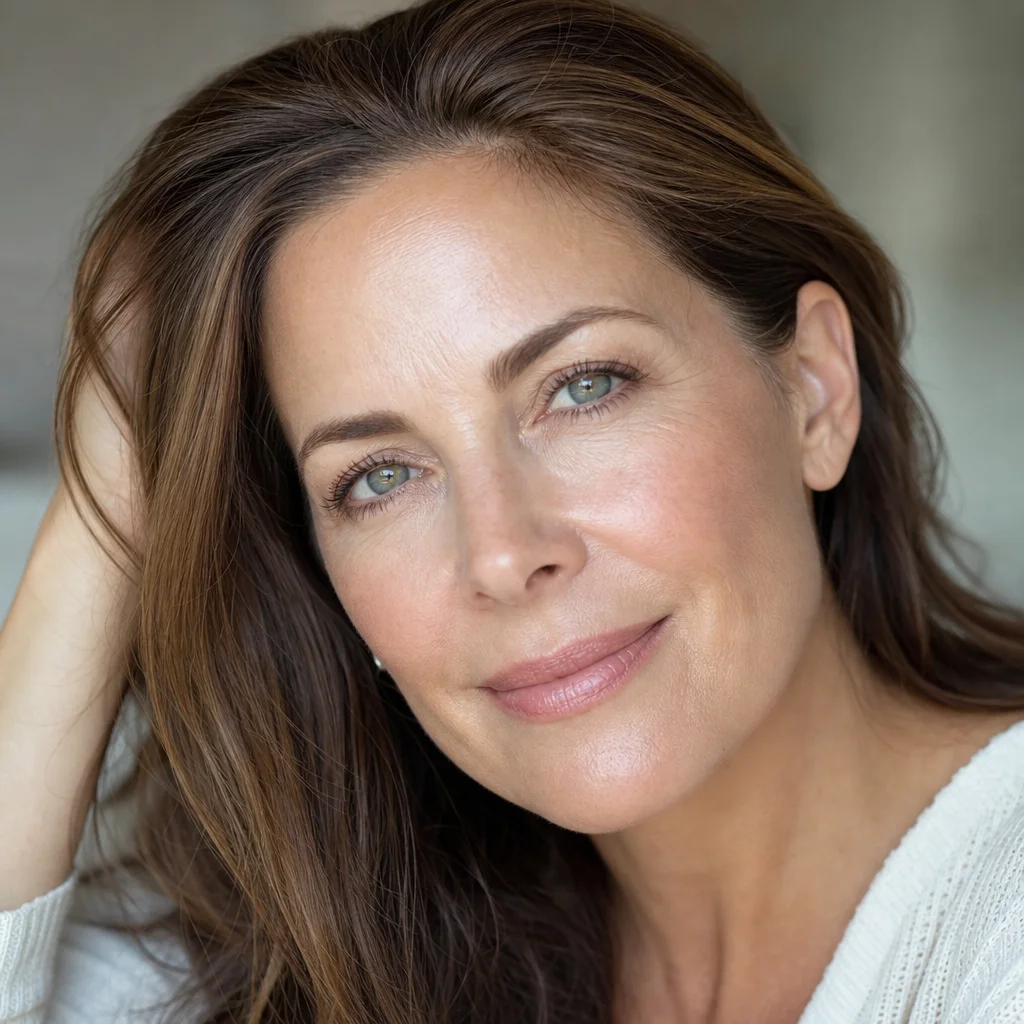 A CoreAge Rx customer with smoother, brighter-looking skin